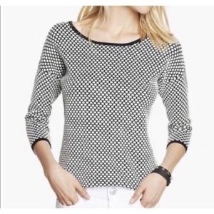 Express Grey Polka Dot Sweater